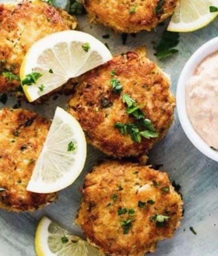 Chive Crab Cakes paired with our